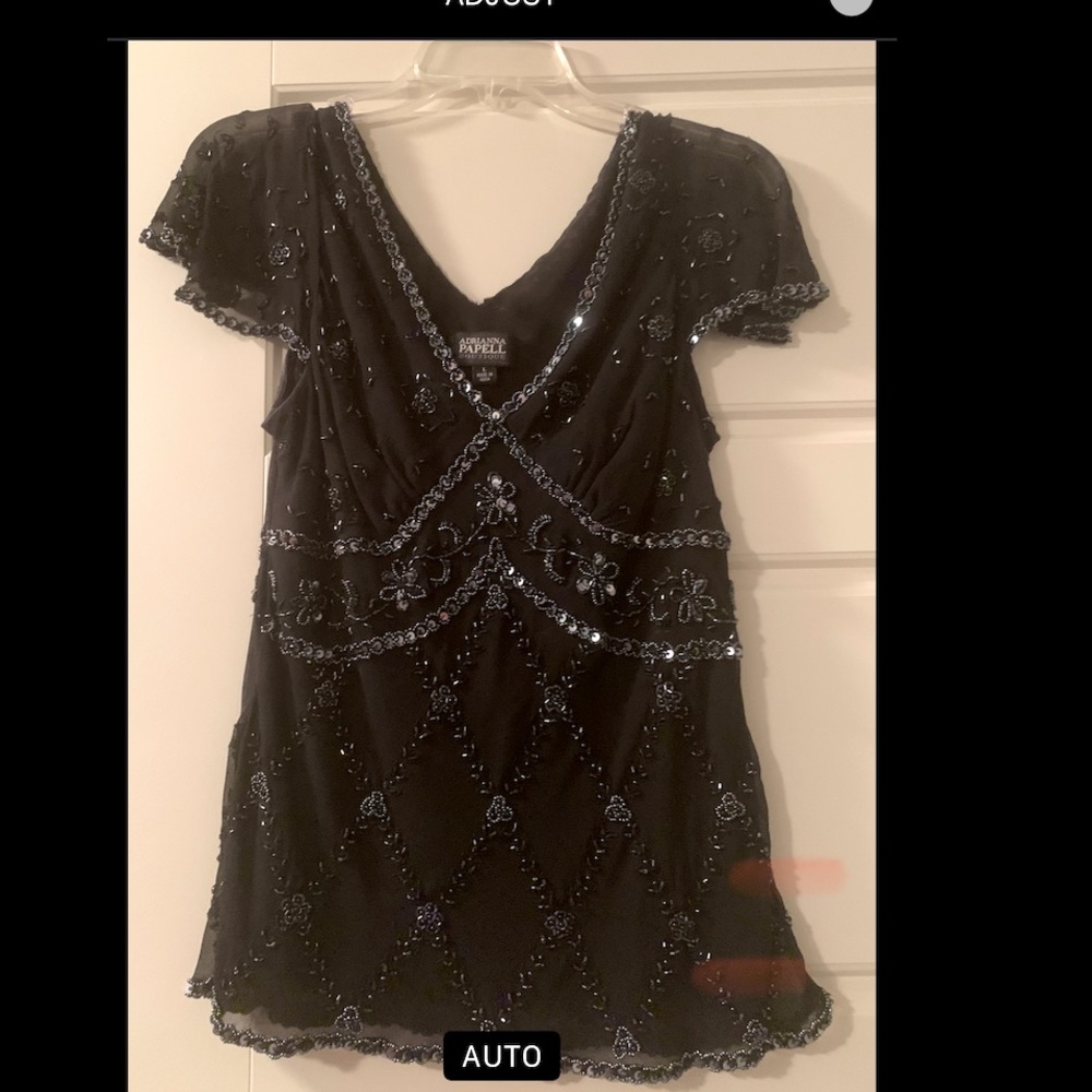 Embellished Black Blouse